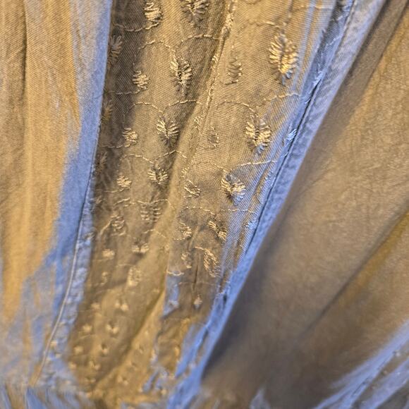 Young Threads cottage core boho smocked embroidered maxi dress - Picture 5 of 7